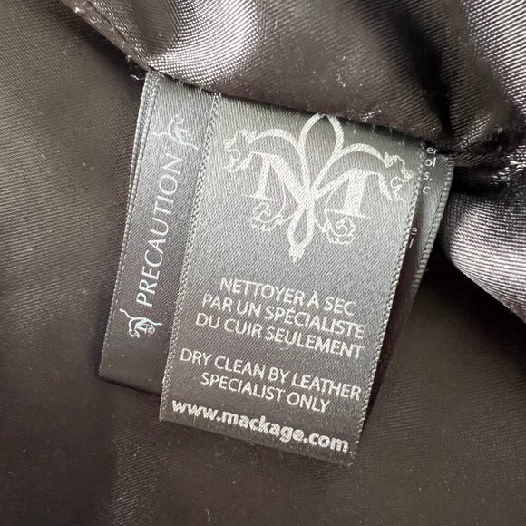 Mackage Wool Cashmere Leather Coat Jacket Moto Long Peacoat Preppy Motorcycle - Picture 8 of 11